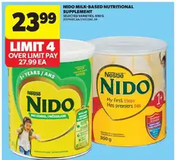 Real Canadian Superstore NIDO MILK-BASED NUTRITIONAL SUPPLEMENT offer