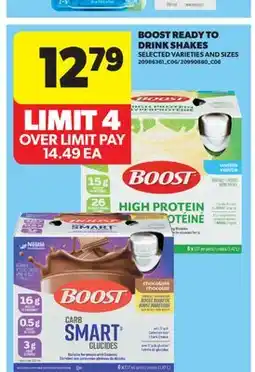 Real Canadian Superstore BOOST READY TO DRINK SHAKES offer