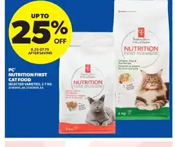 Real Canadian Superstore PC NUTRITION FIRST CAT FOOD offer