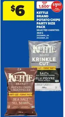 Real Canadian Superstore KETTLE BRAND POTATO CHIPS PARTY SIZE PACK offer