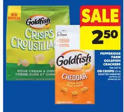 Real Canadian Superstore PEPPERIDGE FARM GOLDFISH CRACKERS 156-227 G OR CRISPS 177 G offer