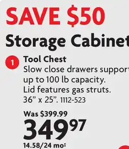 Home Hardware Tool Chest offer
