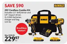 Home Hardware 20V Cordless Combo Kit offer