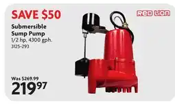 Home Hardware Submersible Sump Pump offer