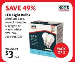 Home Hardware LED Light Bulbs offer