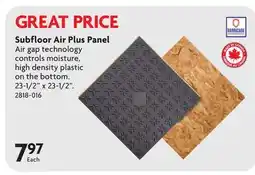 Home Hardware Subfloor Air Plus Panel offer