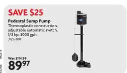 Home Hardware Pedestal Sump Pump offer