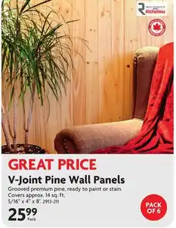 Home Hardware V-Joint Pine Wall Panels offer