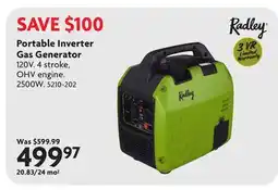 Home Hardware Radley Portable Inverter Gas Generator offer