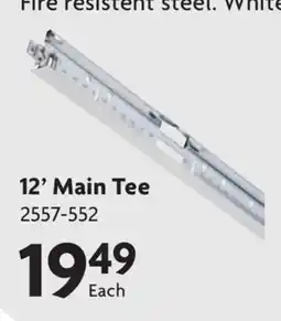 Home Hardware Suspended Ceiling Grid 12' Main Tee offer