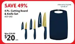 Home Hardware 4 Pc. Cutting Board & Knife Set offer