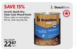 Home Hardware Acrylic Quick Dry Clear Coat Wood offer