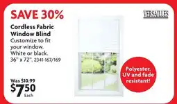 Home Hardware Cordless Fabric Window Blind offer