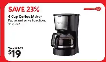 Home Hardware 4 Cup Coffee Maker offer