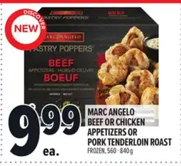 Metro MARC ANGELO BEEF OR CHICKEN APPETIZERS OR PORK TENDERLOIN ROAST offer