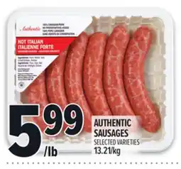 Metro AUTHENTIC SAUSAGES offer