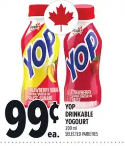 Metro YOP DRINKABLE YOGOURT offer