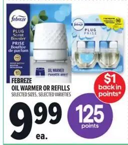 Metro FEBREZE OIL WARMER OR REFILLS offer
