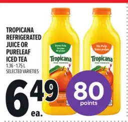 Metro TROPICANA REFRIGERATED JUICE OR PURELEAF ICED TEA offer