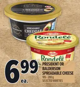 Metro PRESIDENT OR BALDERSON SPREADABLE CHEESE offer