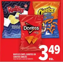 Metro RUFFLES CHIPS, DORITOS OR CHEETOS SNACKS offer