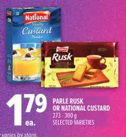 Metro PARLE RUSK OR NATIONAL CUSTARD offer