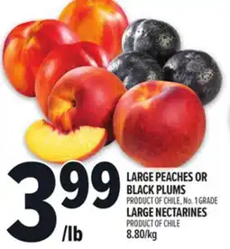 Metro LARGE PEACHES OR BLACK PLUMS offer