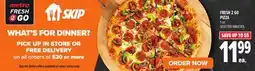 Metro ORDER NOW FRESH 2 GO PIZZA offer