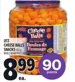 Metro UTZ CHEESE BALLS SNACKS offer