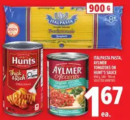 Metro ITALPASTA PASTA, AYLMER TOMATOES OR HUNT'S SAUCE offer