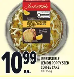Metro IRRESISTIBLE LEMON POPPY SEED COFFEE CAKE offer