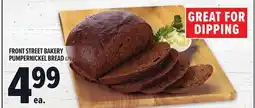 Metro FRONT STREET BAKERY PUMPERNICKEL BREAD offer