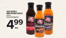 Metro JACK ASTOR'S WING OR BBQ SAUCES offer