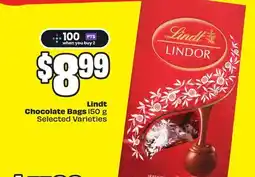 FreshCo Lindt Chocolate Bags 150 g Selected Varieties offer