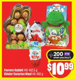 FreshCo Ferrero Rabbit 142-162.5 g Kinder Surprise Maxi 116-150 g offer
