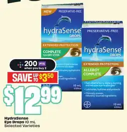 FreshCo HydraSense Eye Drops 10 mL Selected Varieties offer
