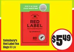 FreshCo Sainsbury's Red Label Tea Bags offer