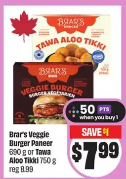 FreshCo Brar's Veggie Burger Paneer 690 g or Tawa Aloo Tikki 750 g offer