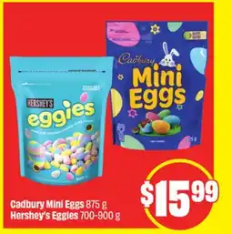 FreshCo Cadbury Mini Eggs 875 g, Hershey's Eggles offer