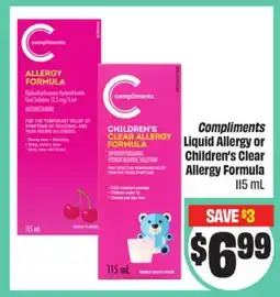 FreshCo Compliments Liquid Allergy Children's Clear Allergy Formula offer