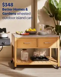 Walmart Better Homes & Gardens wheeled outdoor island cart offer