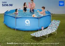 Walmart Avenli deep metal frame above ground swimming pool offer