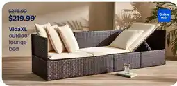 Walmart VidaXL outdoor lounge bed offer