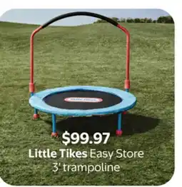Walmart Little Tikes Easy Store 3' Trampoline offer