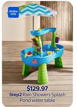 Walmart Step2 Rain Showers Splash Pond Water Table offer