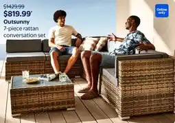 Walmart Outsunny 7-piece rattan conversation set offer