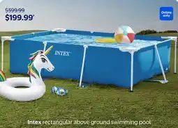 Walmart Intex rectangular above ground swimming pool offer