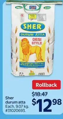 Walmart Sher durum atta offer