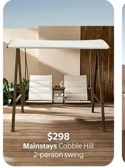 Walmart Mainstays Cobble Hill 2-person swing offer