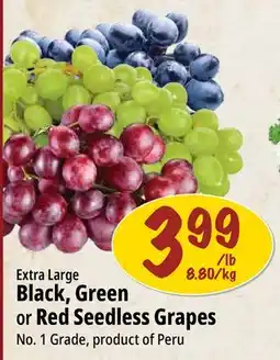 Farm Boy Extra Large Black, Green or Red Seedless Grapes offer